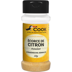 Ecorce de citron moulue bio