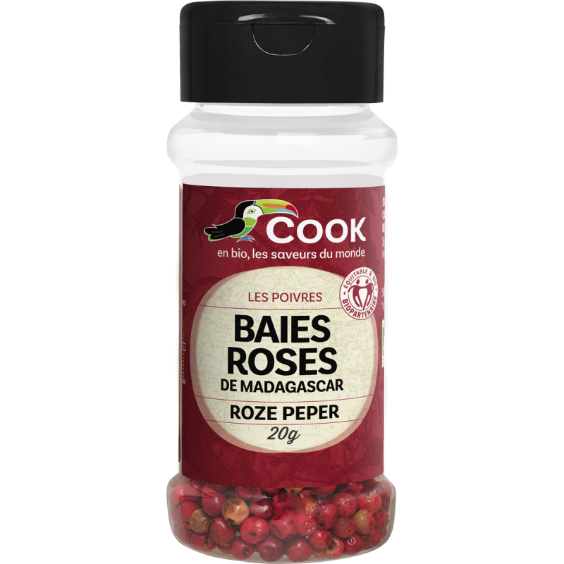 Vente d'épices de baies roses bio Cook