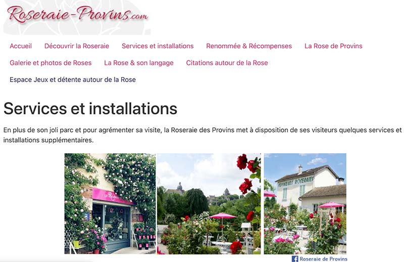 Roseraie de provins rose de damas france