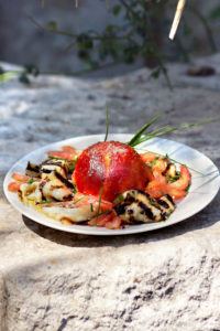 pêche-rôties-et-aubergines-grillées