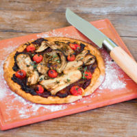 pizza tomates et aubergine