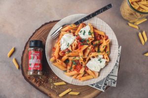 Penne all arrabiata et burrata