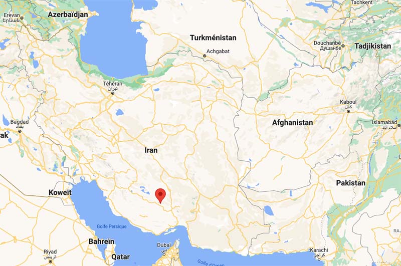 Carte localisation filiere rose de Damas Iran