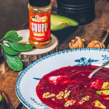 soupe à la betterave, ricotta et épices bio Cook