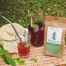 Infusion froide, menthe douce riz grillé