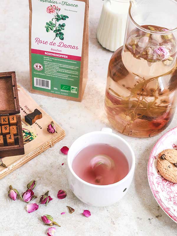 tisane à la rose de damas