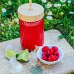 tisane glacée thym et framboise