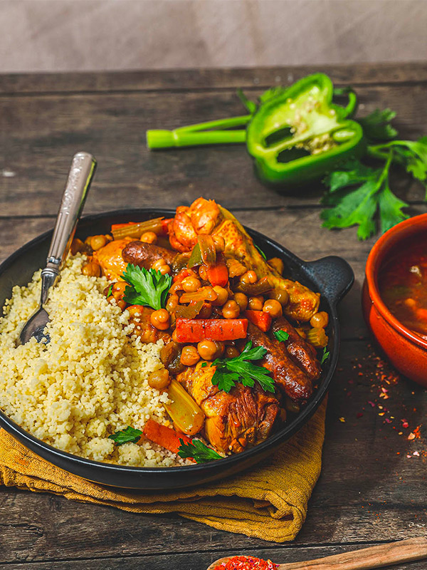 couscous harissa à la rose