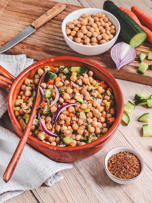 salade de pois chiche et carottes
