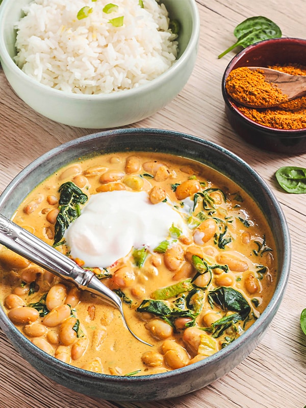 Curry aux haricots blancs