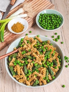 pâtes aux légumes verts