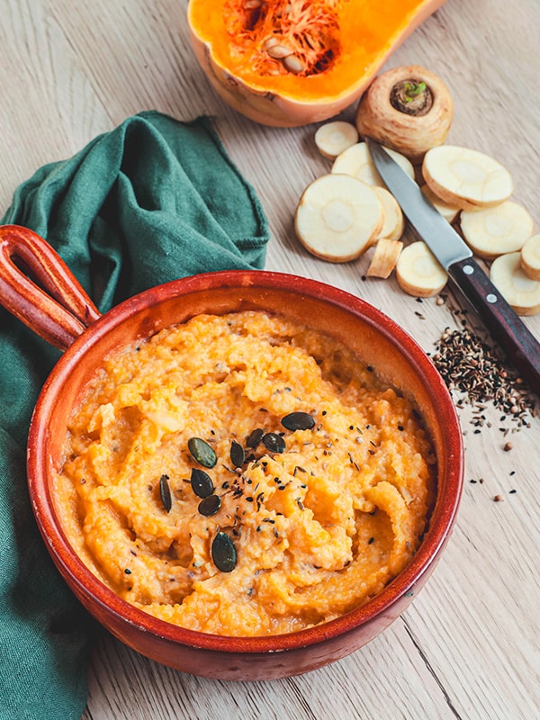purée de légumes d'hiver aux épices