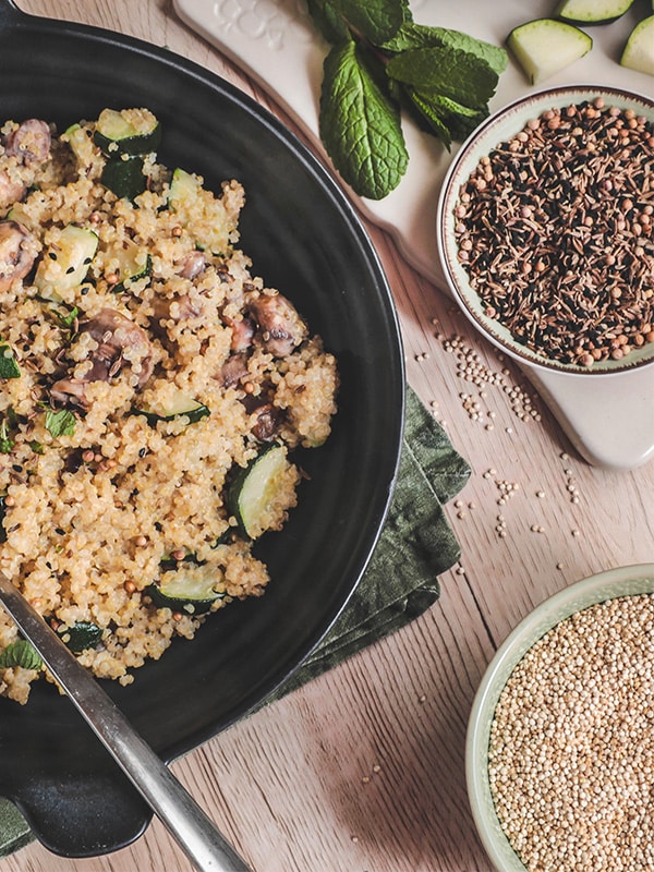 quinotto crémeux aux courgettes